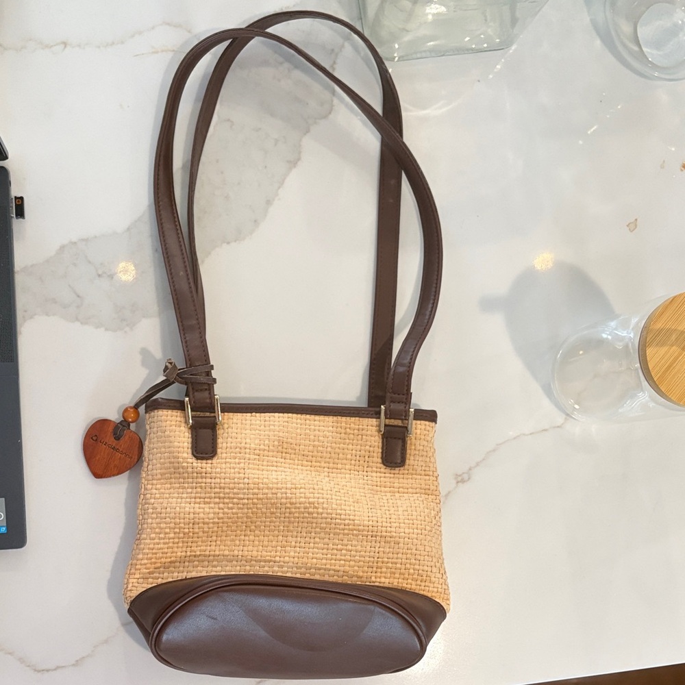 Liz Claiborne Brown and Tan Mini Shoulder Bag